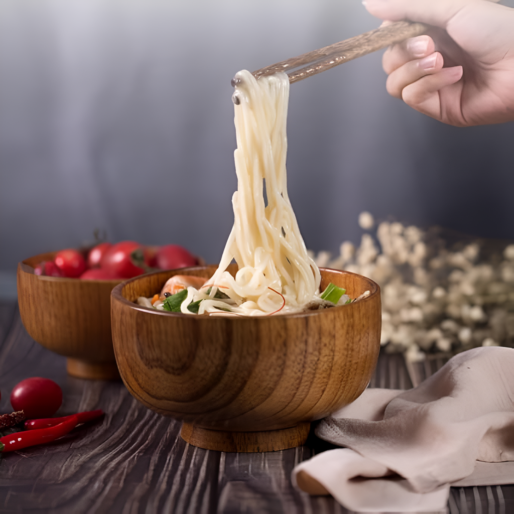 Rustic Jujube Wooden Bowl - Handcrafted, Durable, Ideal for Salads & Fruits 3