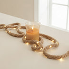 Rustic Rope Fairy Lights Hemp Rope Warm White LED Indoor Outdoor 1