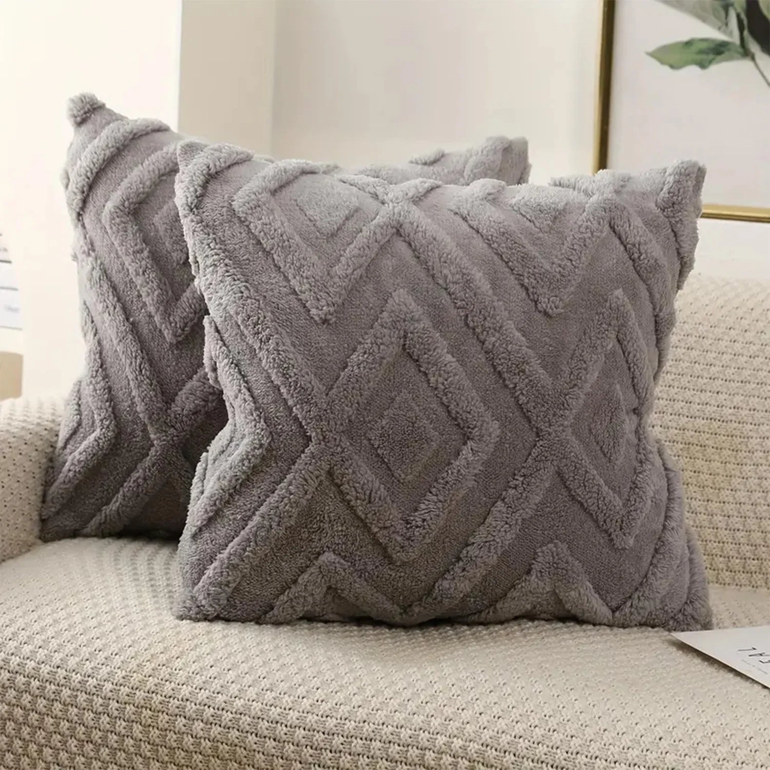Cushion Cover Textured Weave Standard Size Machine Washable