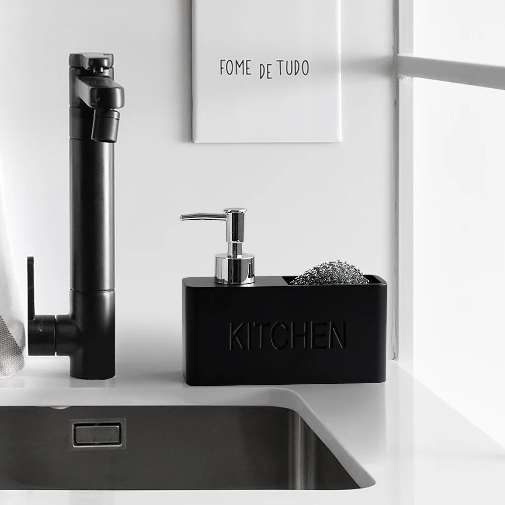 Sandstone Texture Soap Dispenser - Durable 200ml Pump for Kitchen & Bath 2