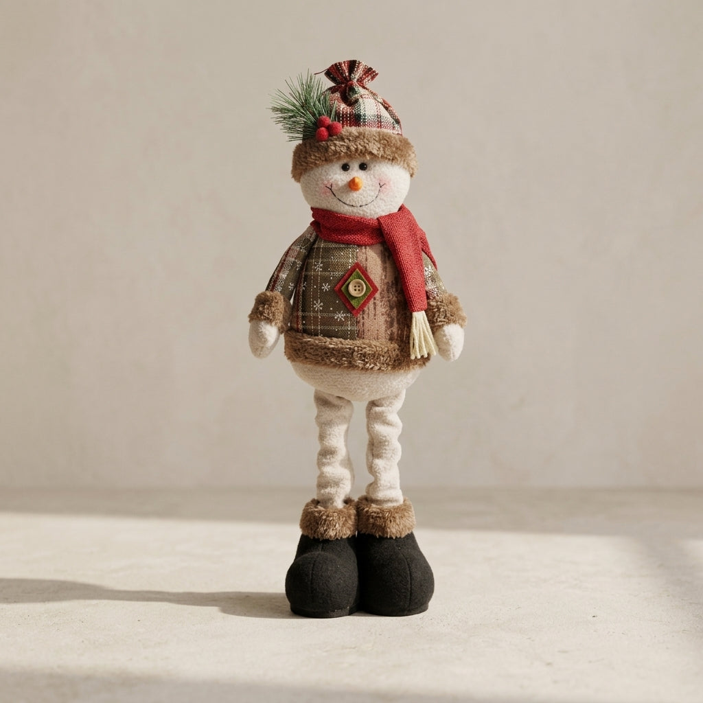 Santa Claus Plush Figurine with Felt Details for Christmas Decor 4