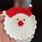 Santa Crochet Coasters - Handmade Drink Protection for Holiday Tables 2