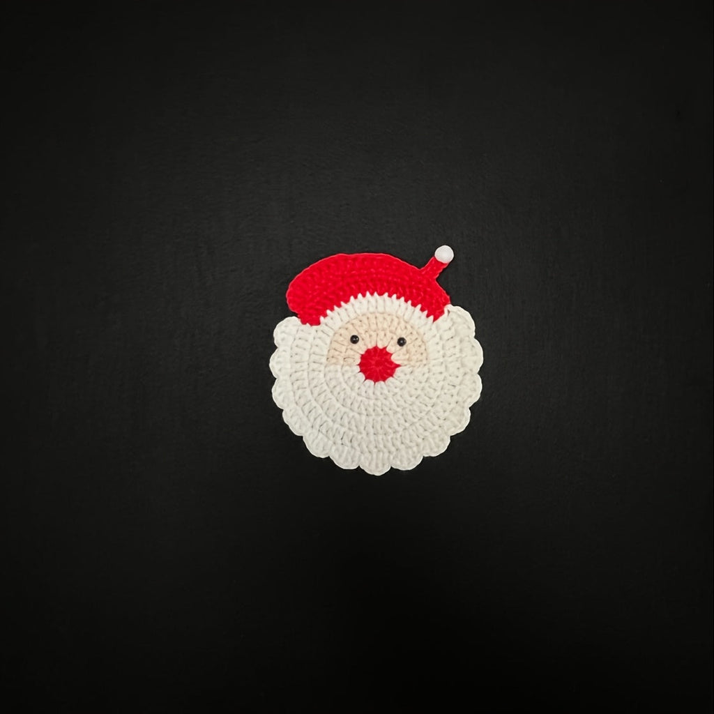 Santa Crochet Coasters - Handmade Drink Protection for Holiday Tables 6