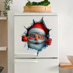Santa Wall Sticker - 3D Waterproof Wall Decal for Easy Holiday Decor 2