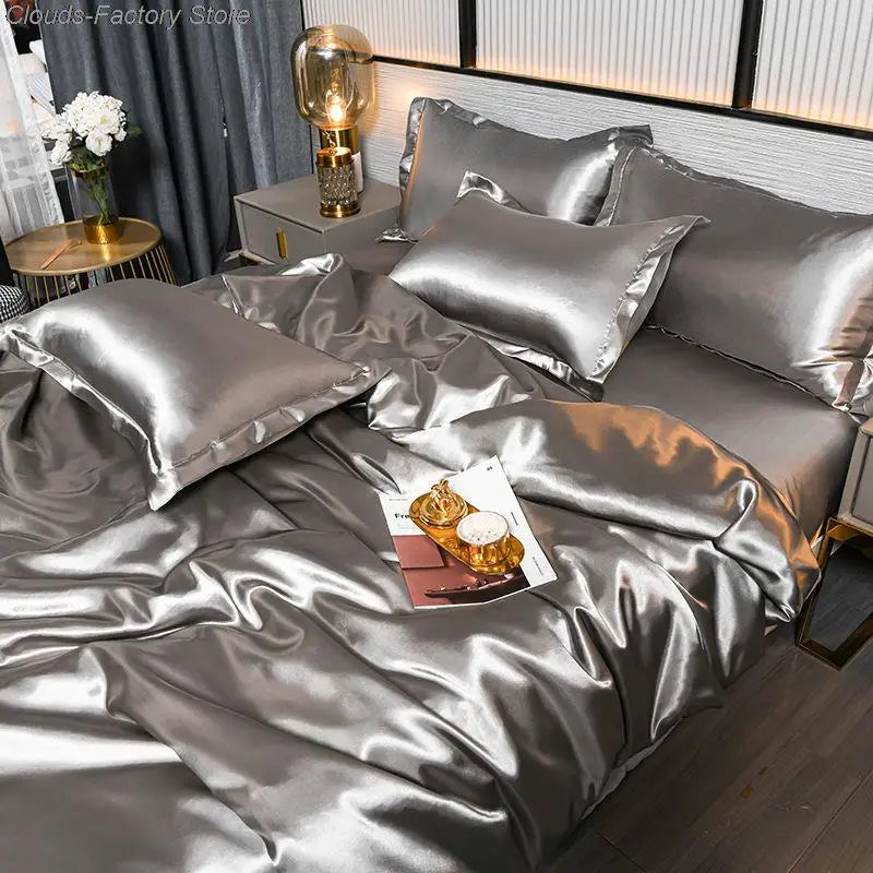 Satin Duvet Cover Set with Pillowcases – Soft and Durable King Size Duvet Cover in Multiple Colors 0