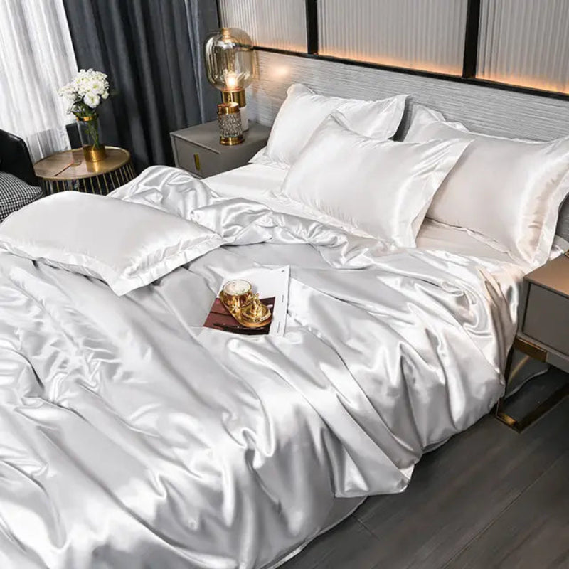 Satin Duvet Cover Set with Pillowcases – Soft and Durable King Size Duvet Cover in Multiple Colors 14