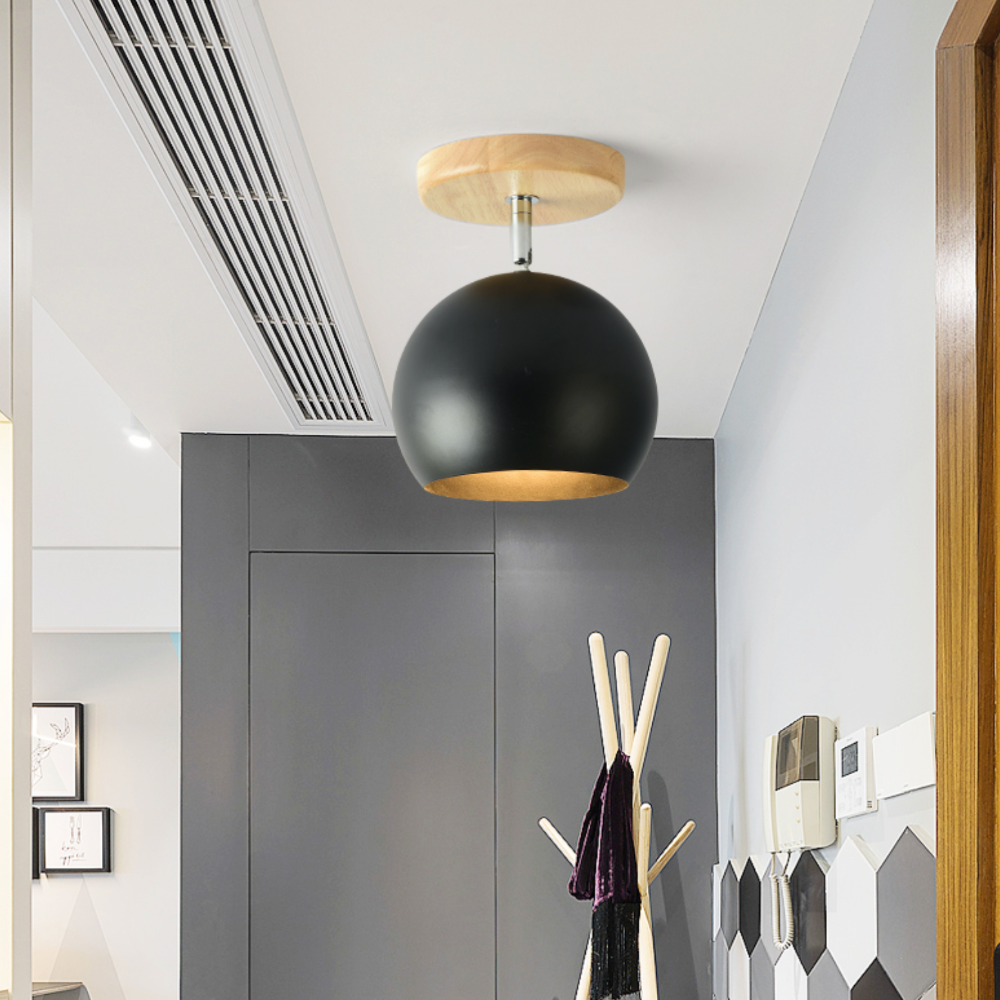 Scandinavian Ceiling Light - Adjustable Wood Cover for Versatile Illumination 1