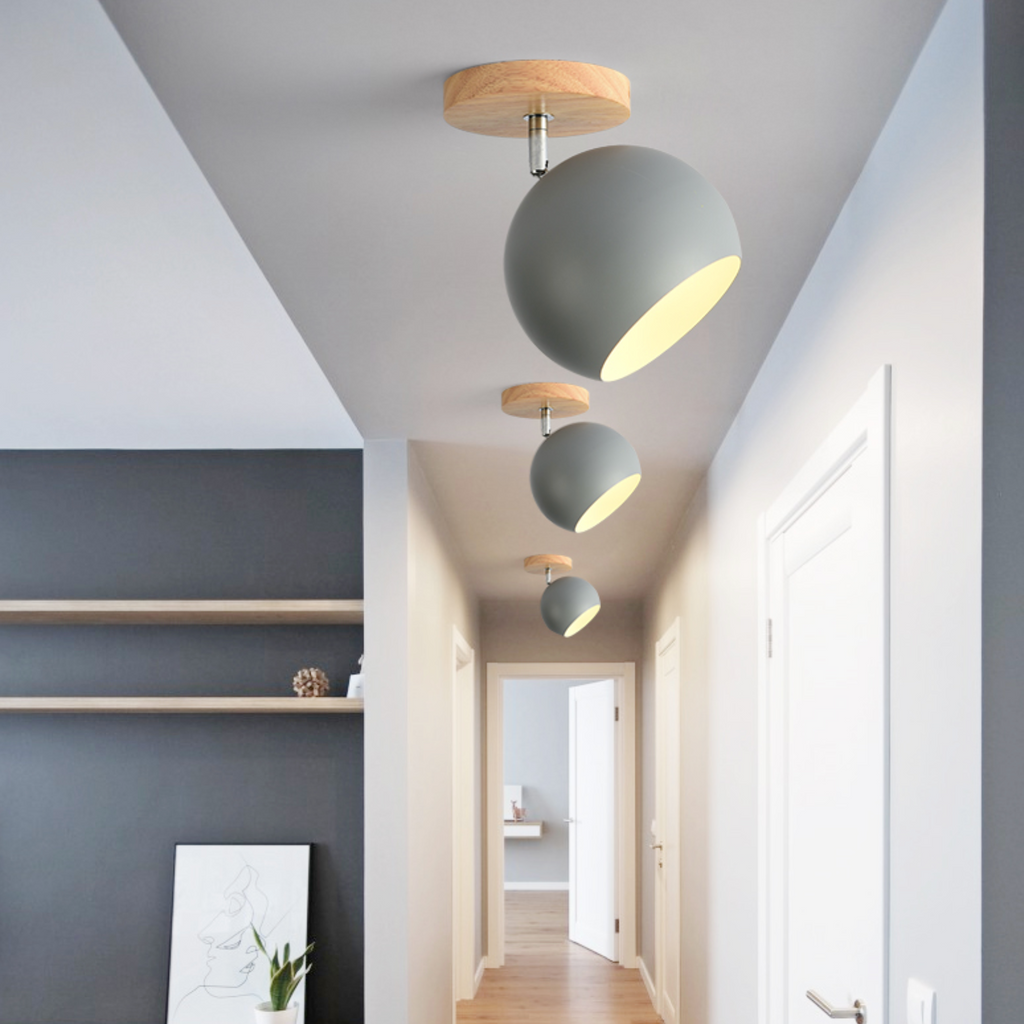 Scandinavian Ceiling Light - Adjustable Wood Cover for Versatile Illumination 2