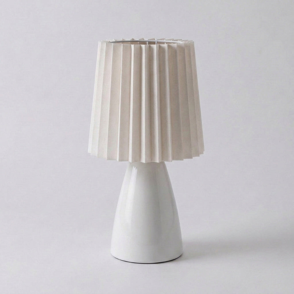 Scandinavian Ceramic Table Lamp - Compact Design for Bedside & Desk 1
