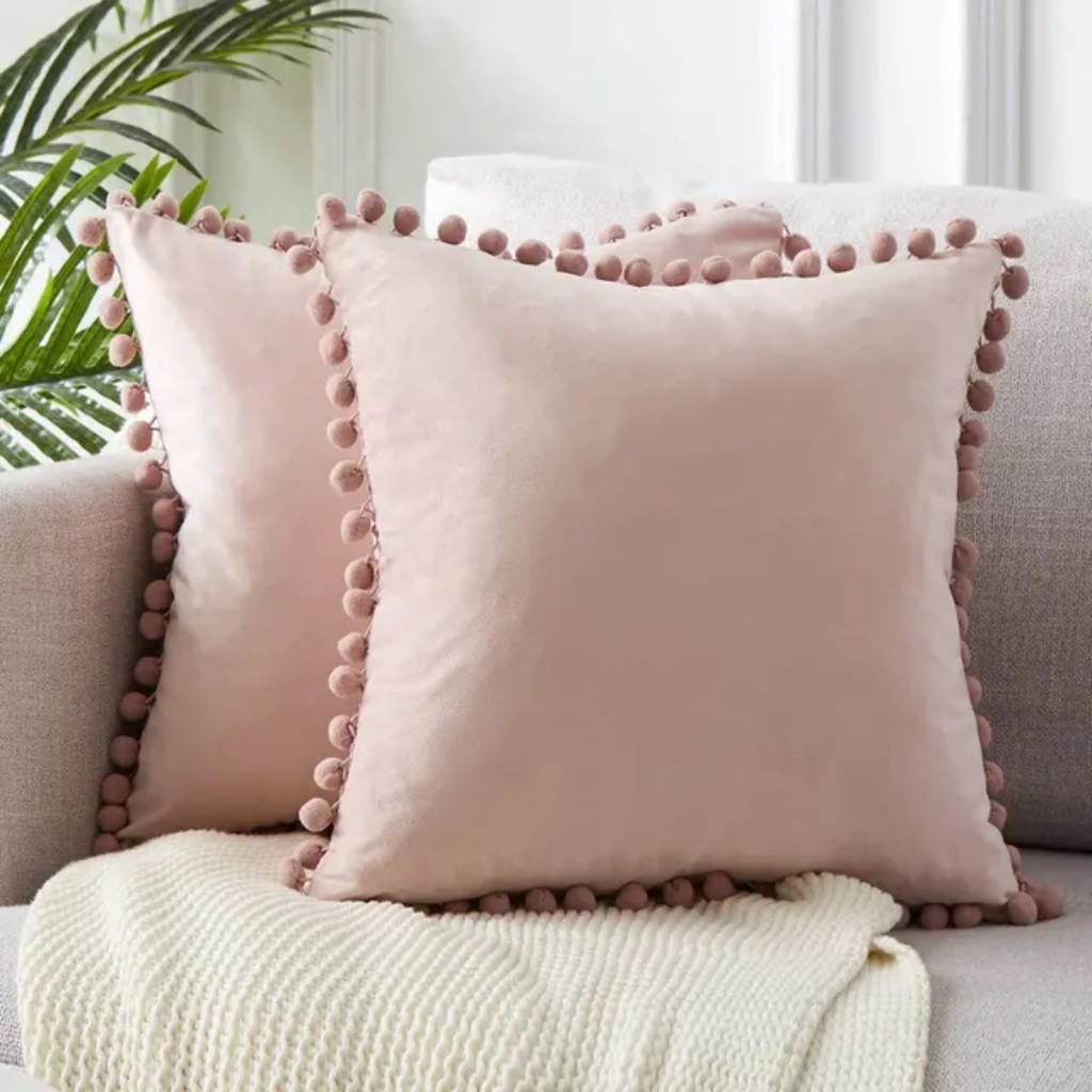 Scandinavian Cushion Cover Set - Stylish Cotton Linen Blend, 2 Pack 3