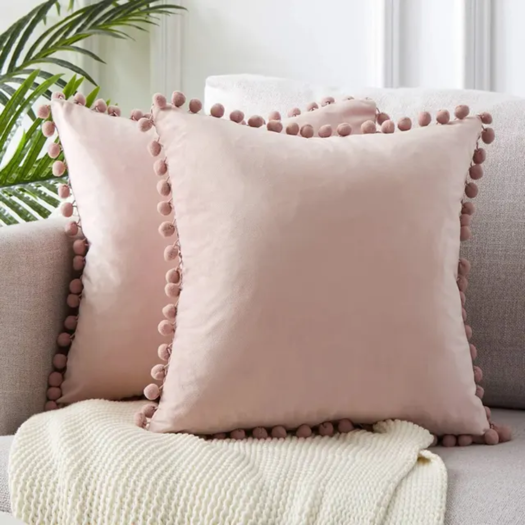 Scandinavian Cushion Cover Set - Stylish Cotton Linen Blend, 2 Pack 3