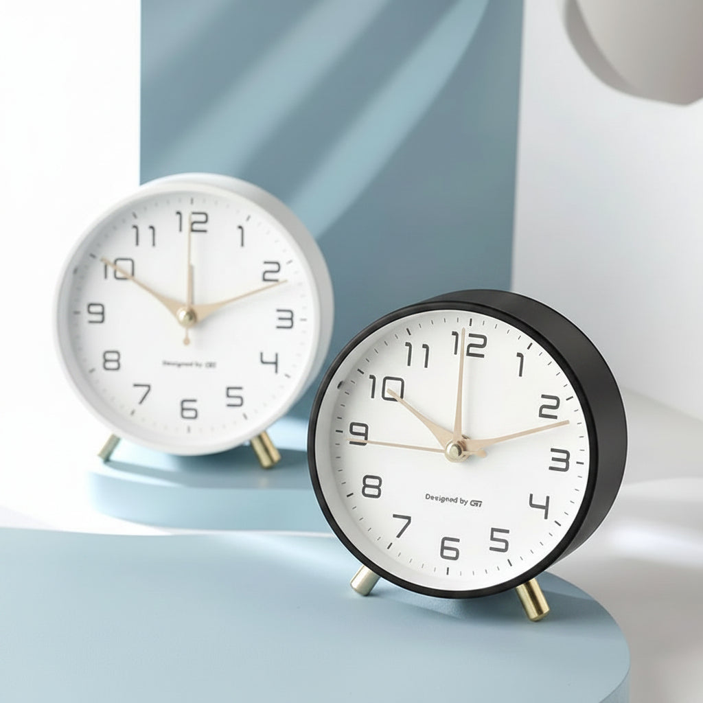 Scandinavian Table Clock - Silent Movement & Modern Decorative Accent 1