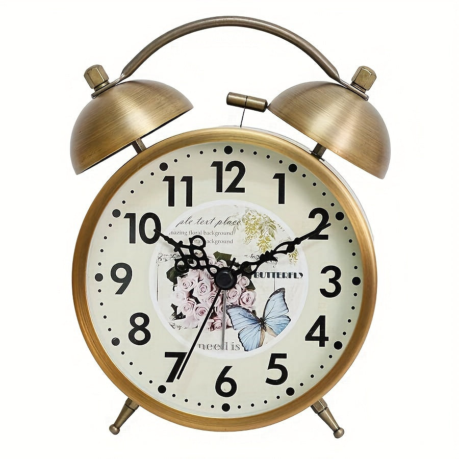 Scandinavian Vintage Alarm Clock - Luminous Twin Bell Design 9