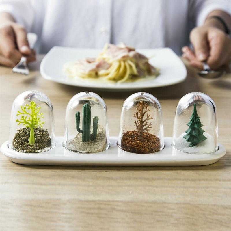 Seasonal Spice Dispensers Set - Eco-Friendly & Compact Kitchen Storage 1