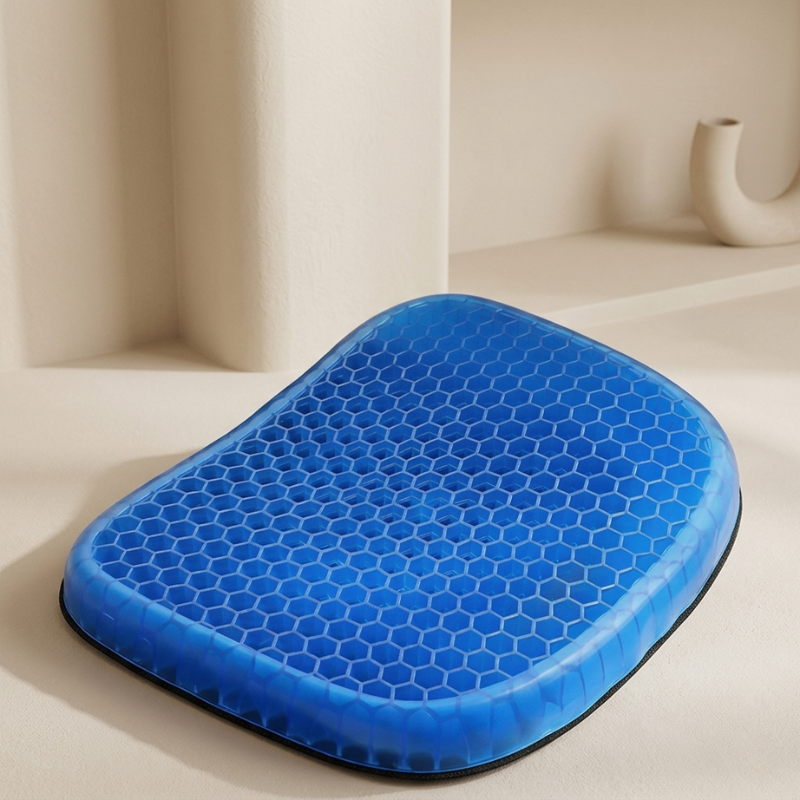 Seat Cushion Gel Honeycomb Design Polyester Fabric Portable 