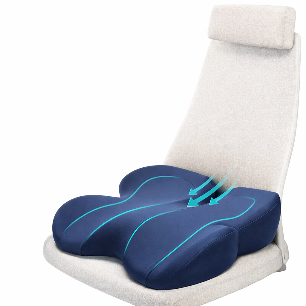 Seat Cushion Memory Foam Non Slip Dark Blue Tailbone Support 5