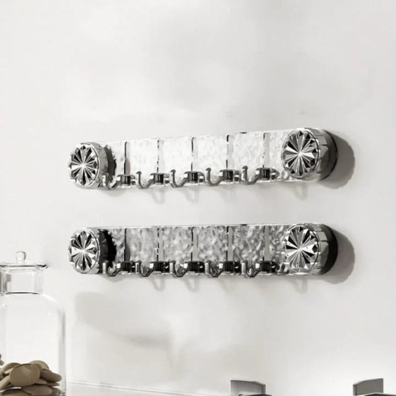 Self-Adhesive Folding Hook Rail - Space-Saving, No Drilling Needed 4