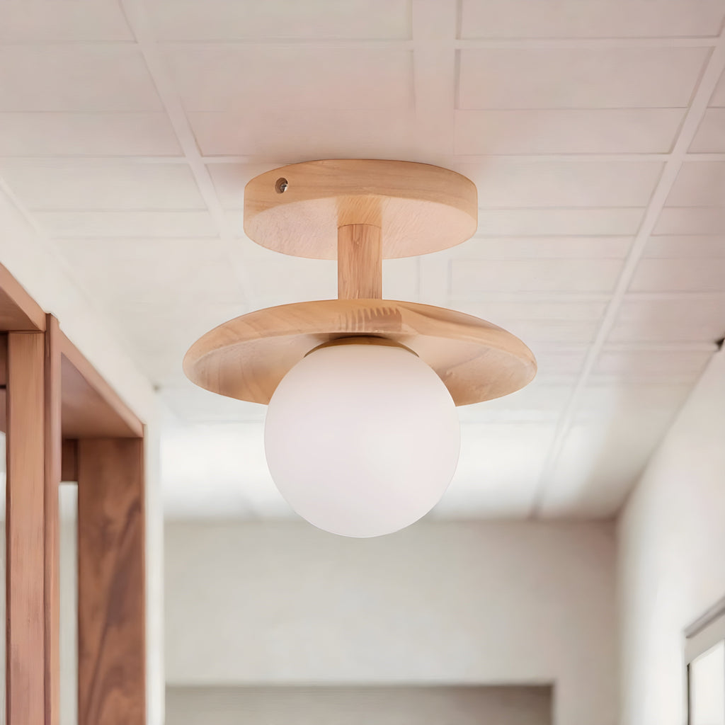 Semi-Flush Round Disc Ceiling Light - Modern LED, Space-Saving Design 0