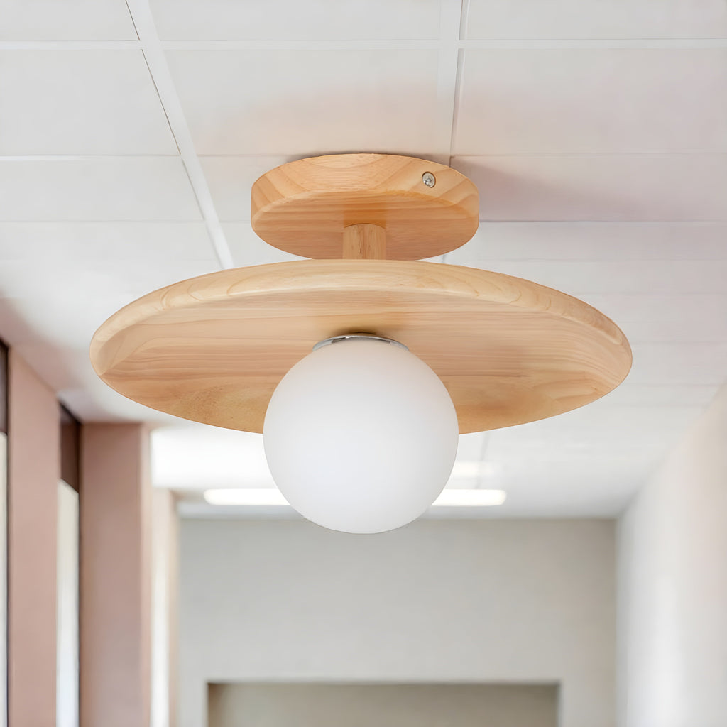 Semi-Flush Round Disc Ceiling Light - Modern LED, Space-Saving Design 1