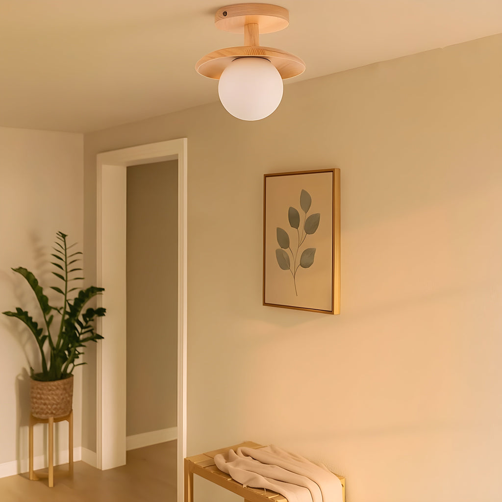 Semi-Flush Round Disc Ceiling Light - Modern LED, Space-Saving Design 2
