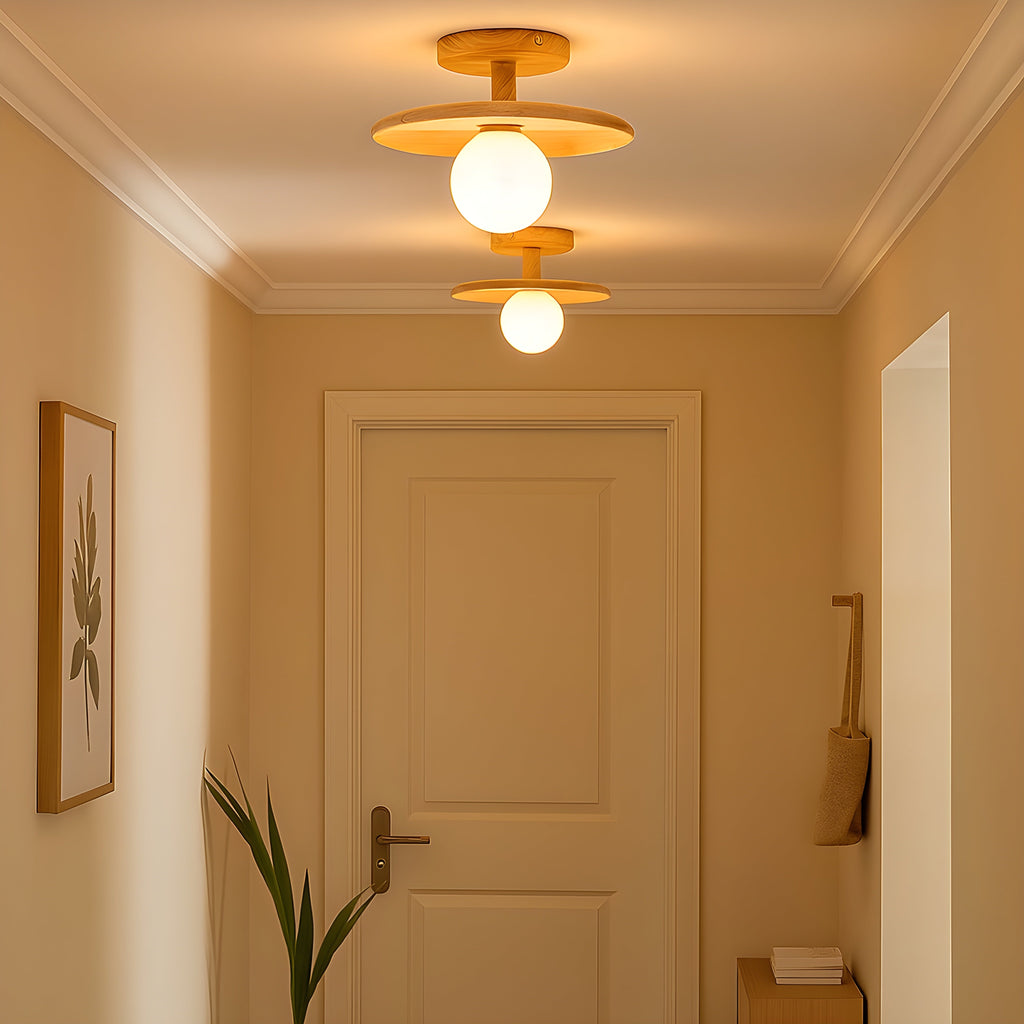 Semi-Flush Round Disc Ceiling Light - Modern LED, Space-Saving Design 4