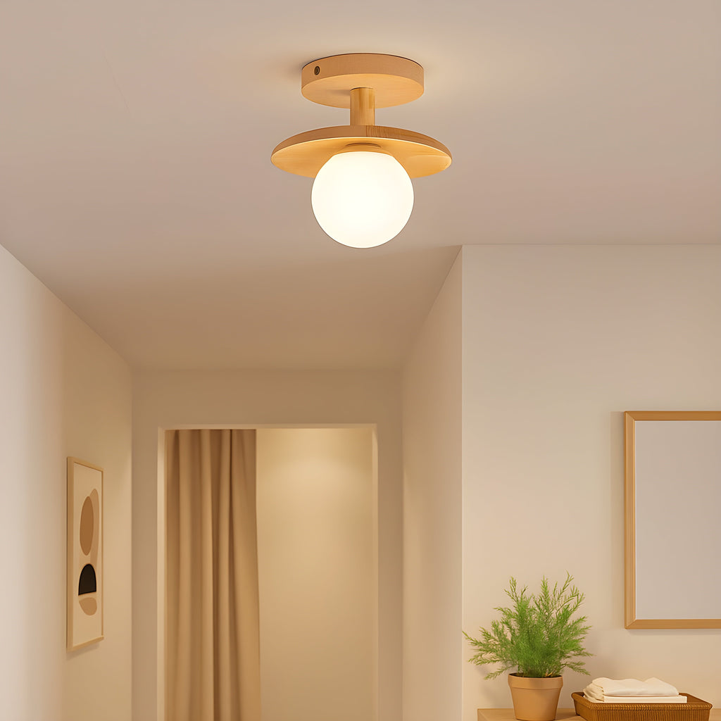 Semi-Flush Round Disc Ceiling Light - Modern LED, Space-Saving Design 5