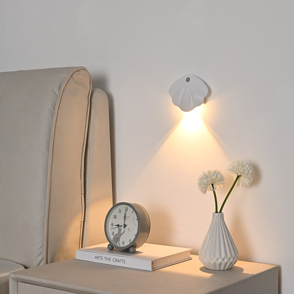 Shell Motion Sensor Light - USB Rechargeable, Energy Efficient Illumination 0
