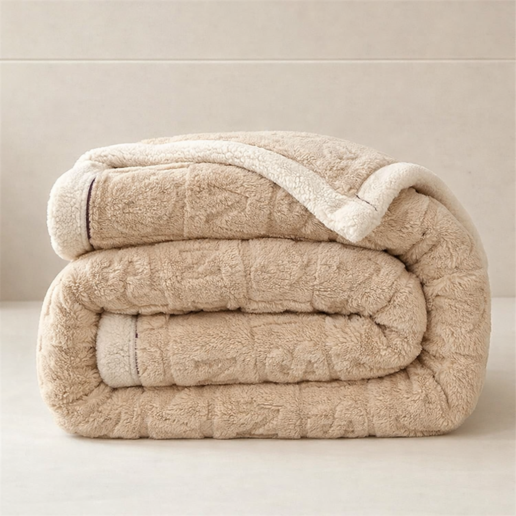 Sherpa Blanket Polyester Fleece Lightweight 100x150 cm or 120x200 cm 1