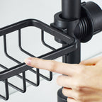 Shower Caddy Aluminum Plastic No Drill Black or Silver Single or Double 4