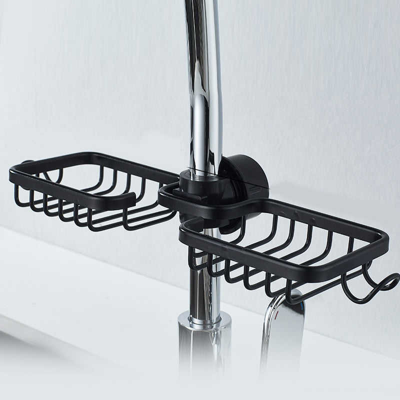 Shower Caddy Aluminum Plastic No Drill Black or Silver Single or Double 6