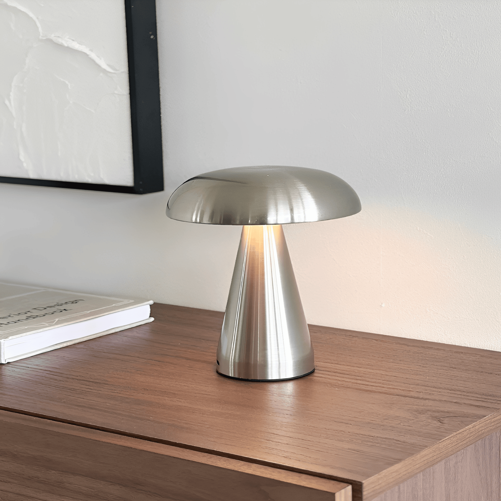 Shroomdern Table Lamp - Retro USB Design for Desk & Nightstand Use 6