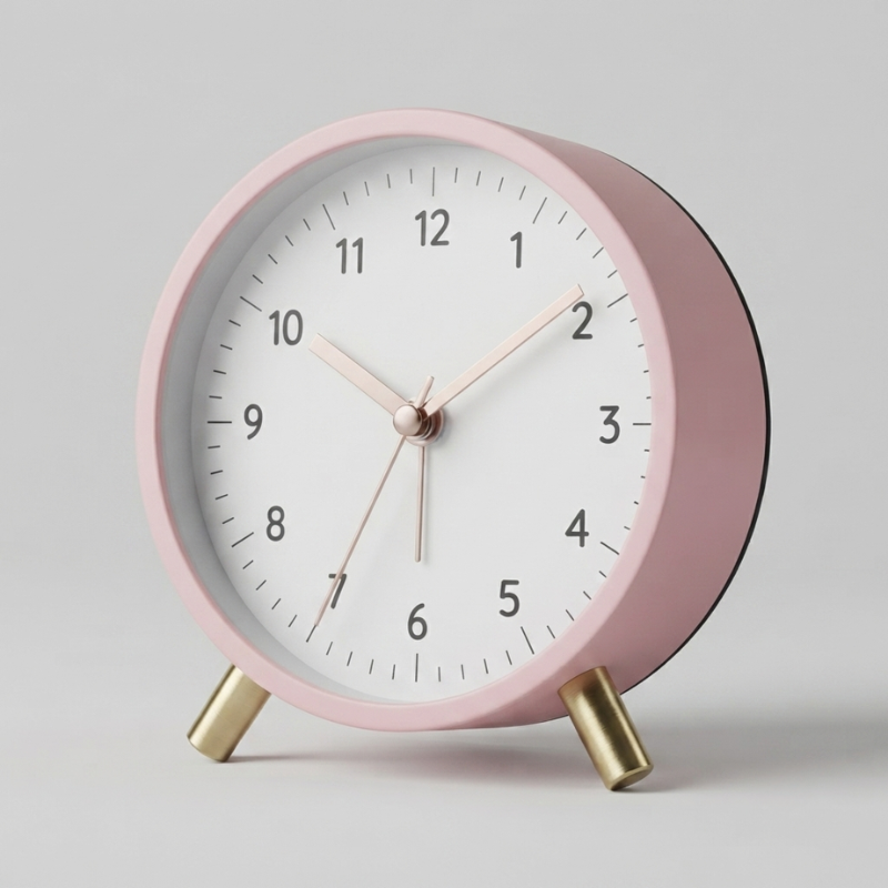 Silent Alarm Clock Quartz Movement Compact Design 03