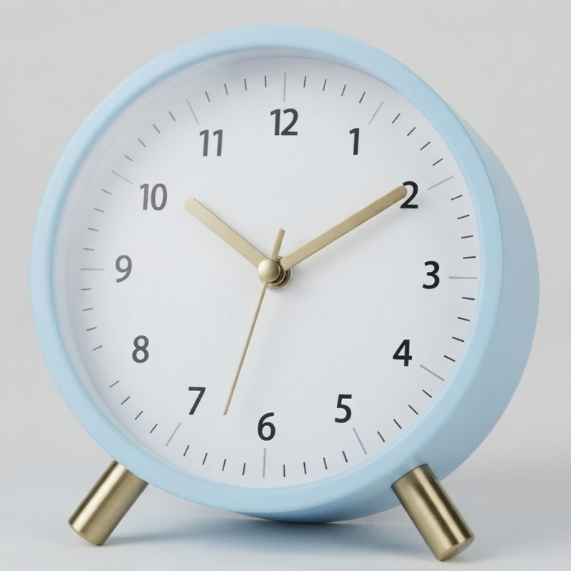 Silent Alarm Clock Quartz Movement Compact Design 04