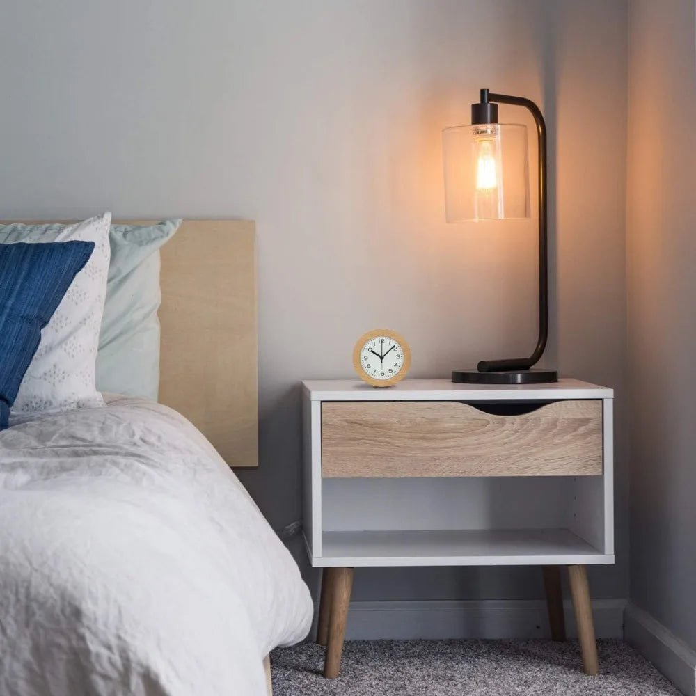Silent Wooden Alarm Clock with Adjustable Brightness – Minimalist Beech Wood Design for Peaceful Mornings 1