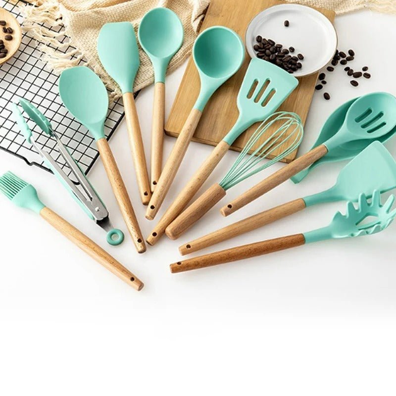 Silicone Cooking Utensil Set - Safe, Durable & Heat Resistant 11-Piece 10