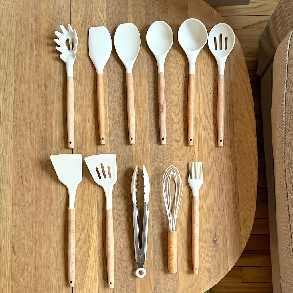 Silicone Cooking Utensil Set - Safe, Durable & Heat Resistant 11-Piece 2