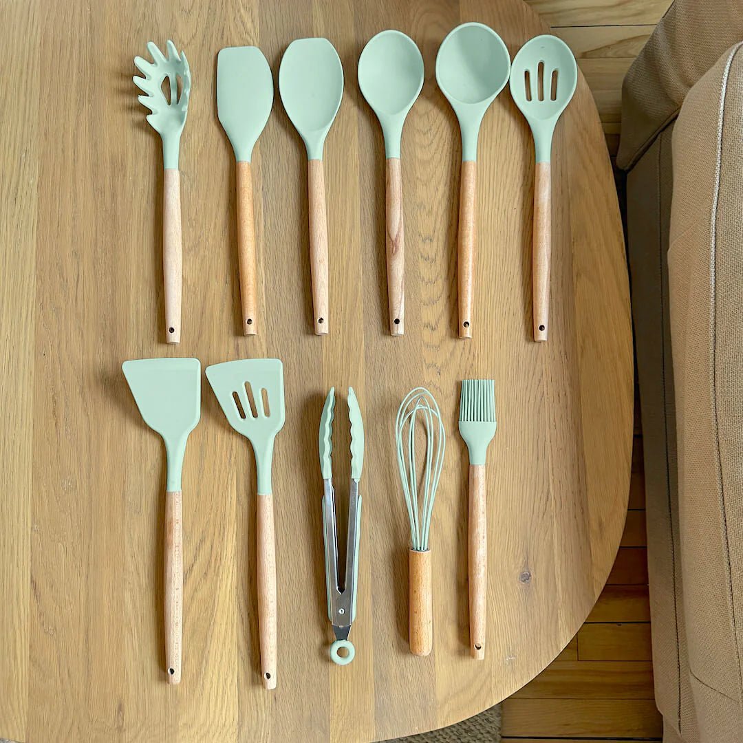 Silicone Cooking Utensil Set - Safe, Durable & Heat Resistant 11-Piece 6