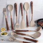 Silicone Cooking Utensils Set - 10 Heat-Resistant, Ergonomic Tools 0