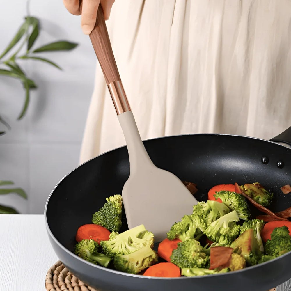 Silicone Cooking Utensils Set - 10 Heat-Resistant, Ergonomic Tools 3