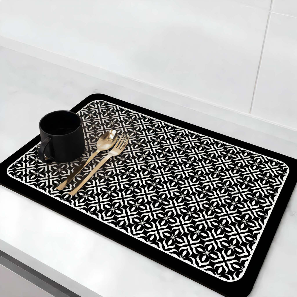Silicone Dish Drying Mat - Highly Absorbent, Quick-Drying Kitchen Protector 0