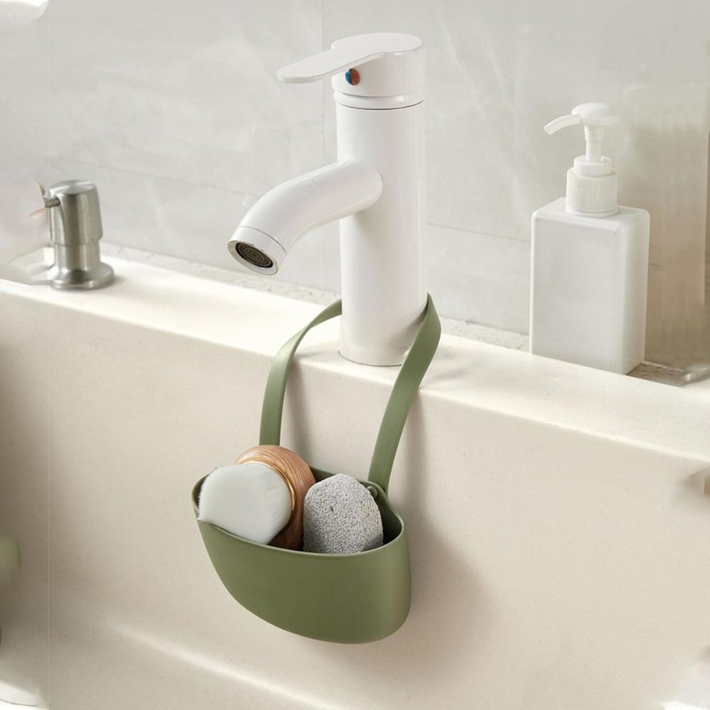 Silicone Hanging Dish Drainer - Space-Saving & Durable Sink Organizer 2
