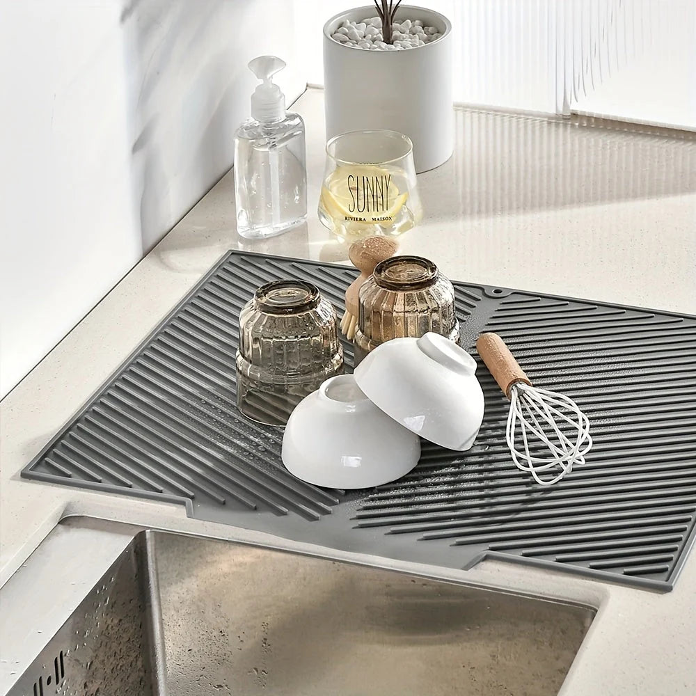 Silicone Kitchen Mat - Non-Slip, Heat Resistant, Foldable Design 4