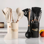 Silicone Kitchen Utensil Set - Non-Stick, Heat Resistant & Ergonomic 6