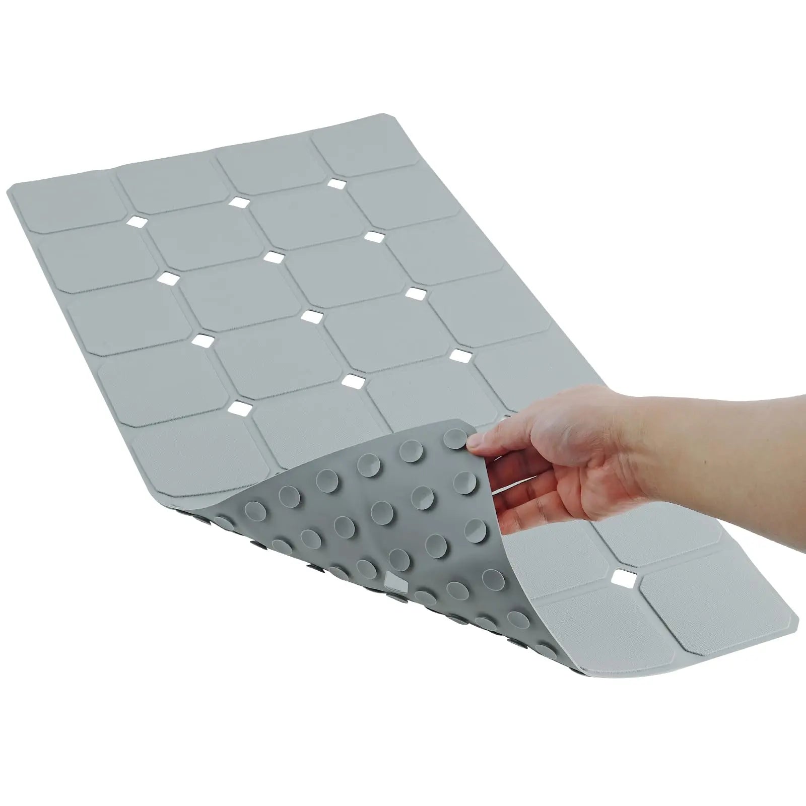 Silicone Non-Slip Bath Mat - Foldable Design with Strong Suction Cups 0