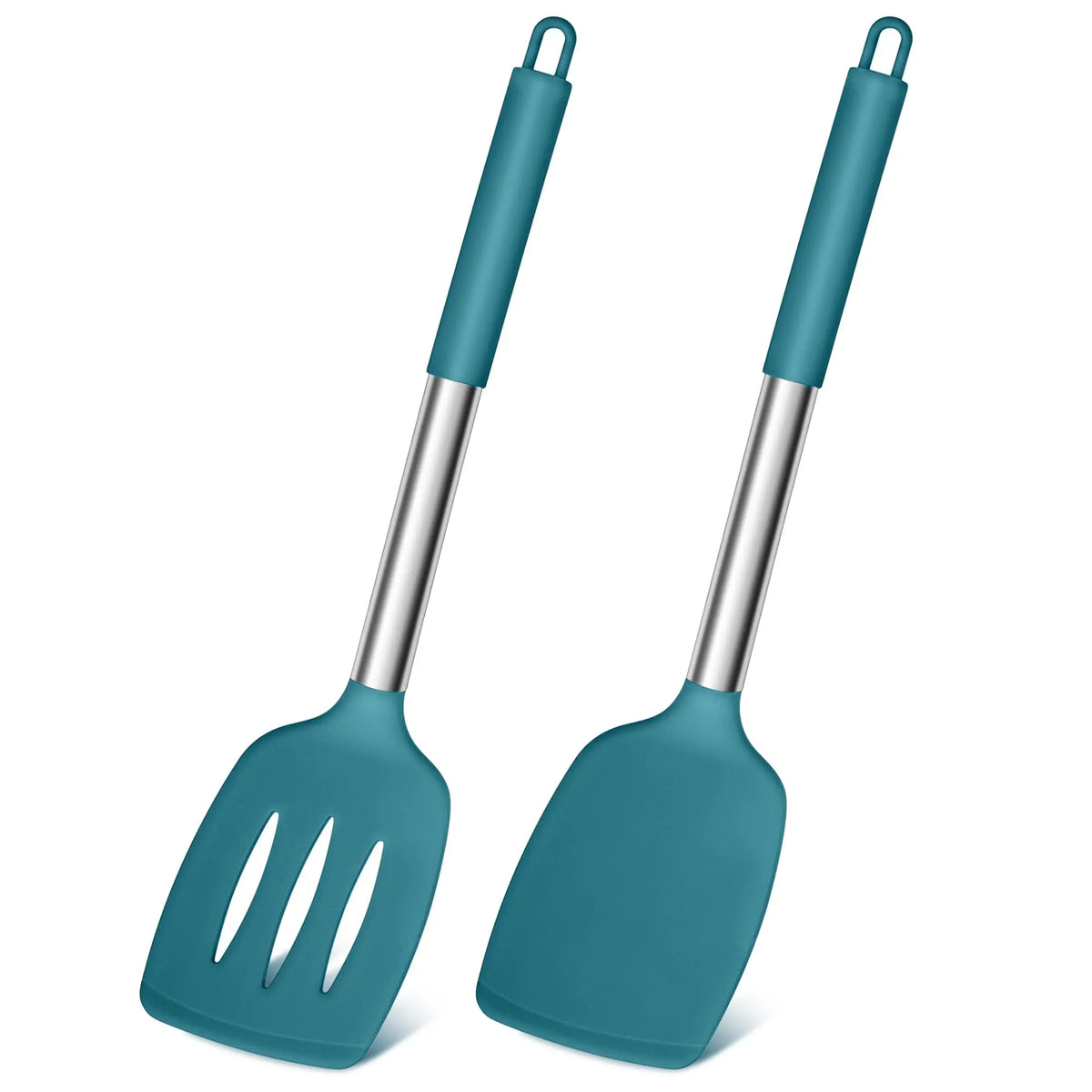 Silicone Spatula Set – 2-Piece Heat Resistant Non-Stick Cooking Turners for Kitchen Use 10