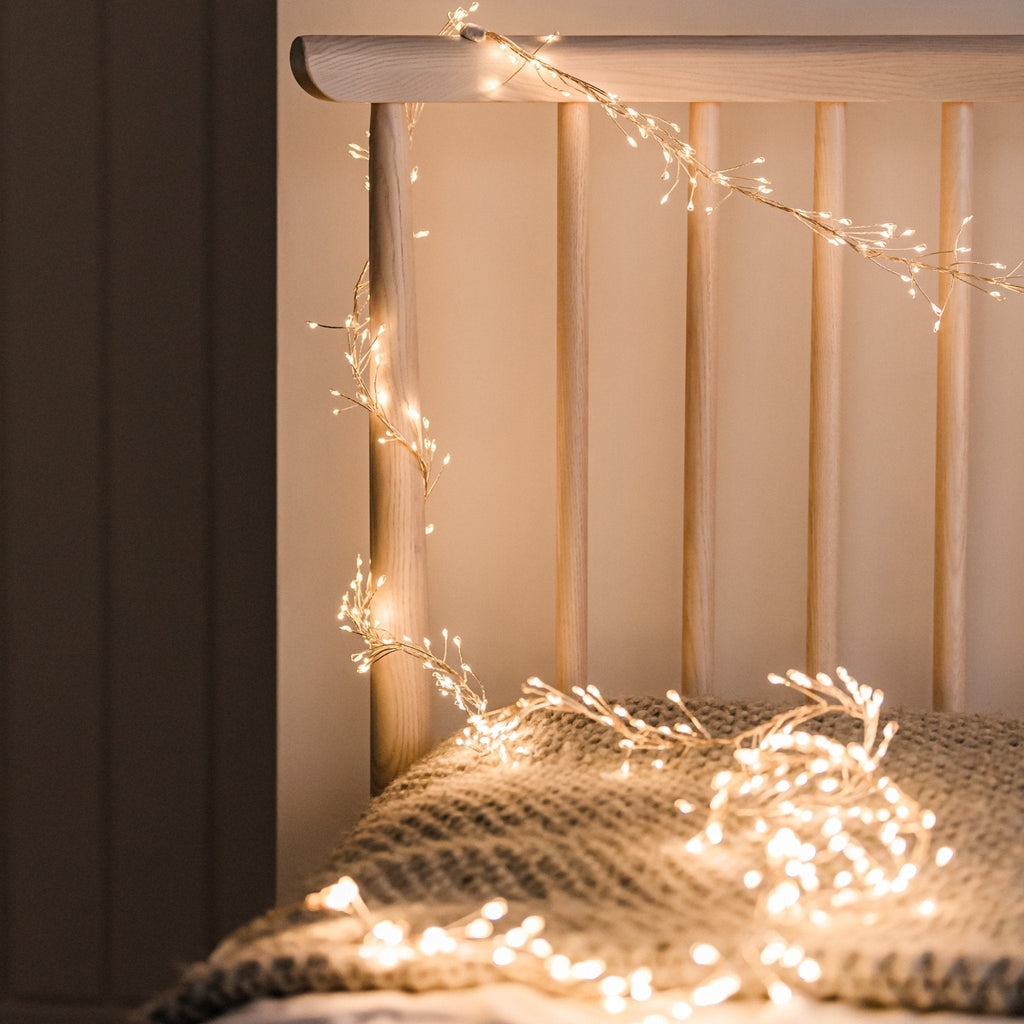 Silver Cluster Fairy Lights - 720 Warm White LED Outdoor String Lights 0