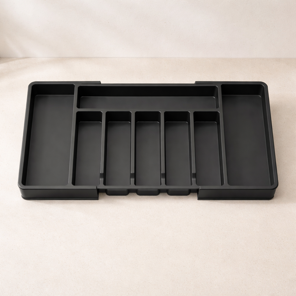 Silverware Drawer Organizer Expandable Plastic Adjustable 380x340x50 mm 1