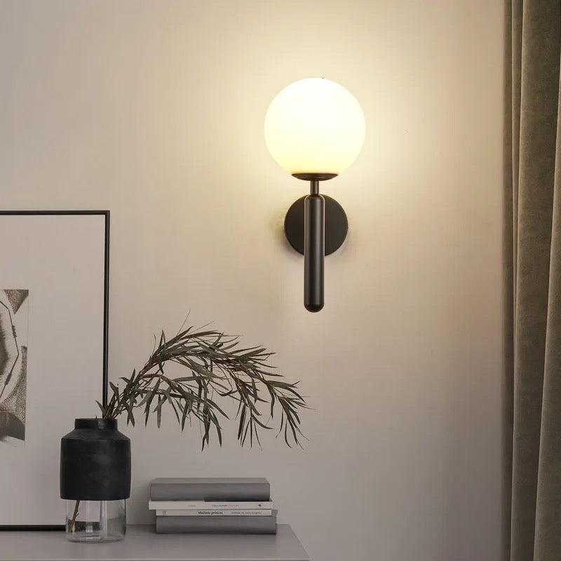 Single Head Glass Wall Sconce - Elegant Wall Lighting for Cozy Ambiance 7