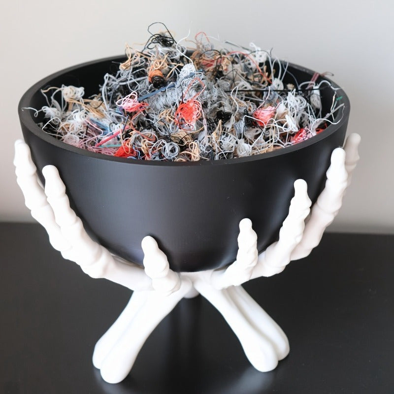 Skeleton Candy Bowl - Durable Halloween Decor for Indoor Celebrations 1