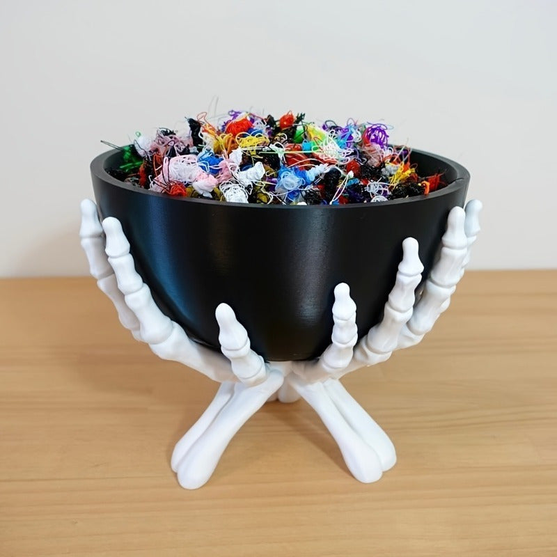 Skeleton Candy Bowl - Durable Halloween Decor for Indoor Celebrations 3